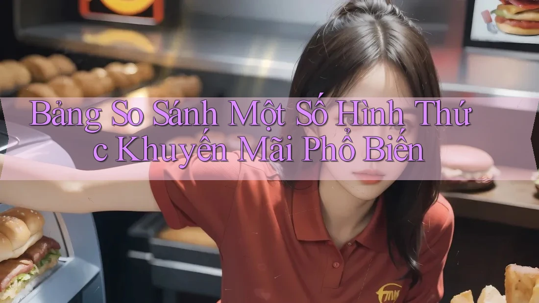 Bảng So Sánh Một Số Hình Thức Khuyến Mãi Phổ Biến